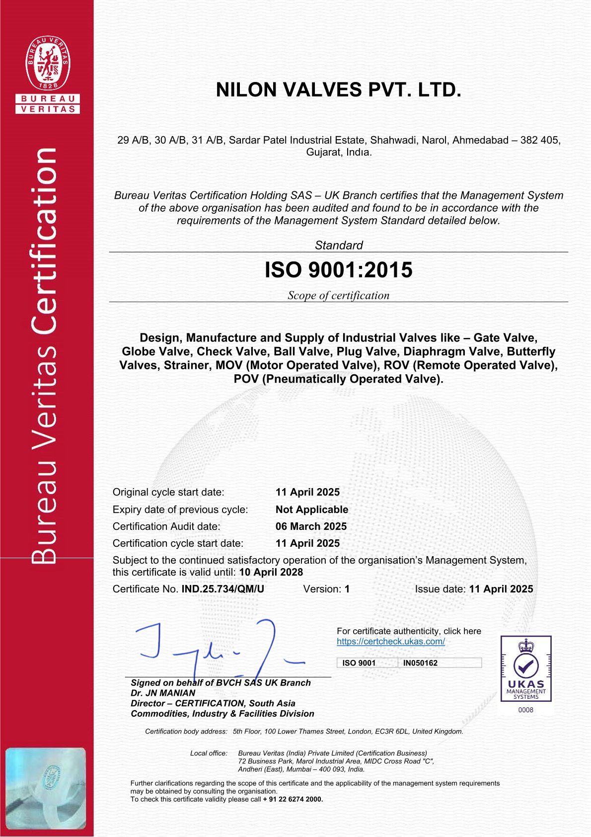 ISO Certificates